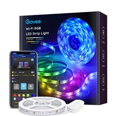 Govee Smart LED Light Strip Works with Alexa, APP Control 16.4ft RGB Light Strip Sync with Music, 16 Million Colors WiFi Lights for Bedroom, Home, Kitchen, TV, Party For $34.99 At Amazon Canada