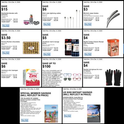 Costco Canada More Savings Weekly Coupons/Flyers: All Costco Warehouses Until December 6
