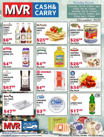 MVR Cash and Carry Flyer December 1 to 31