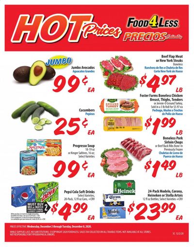 Food 4 Less (CA) Weekly Ad Flyer December 2 to December 8