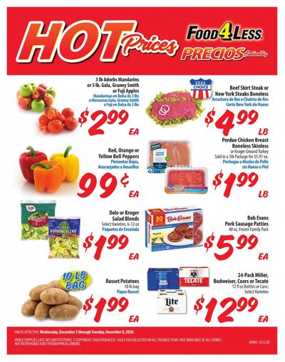 Food 4 Less (IL) Weekly Ad Flyer December 2 to December 8