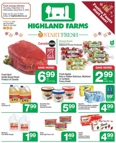 Highland Farms Flyer December 3 to 9