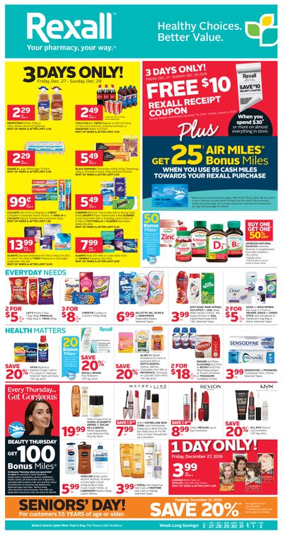 Rexall (West) Flyer December 27 to January 2