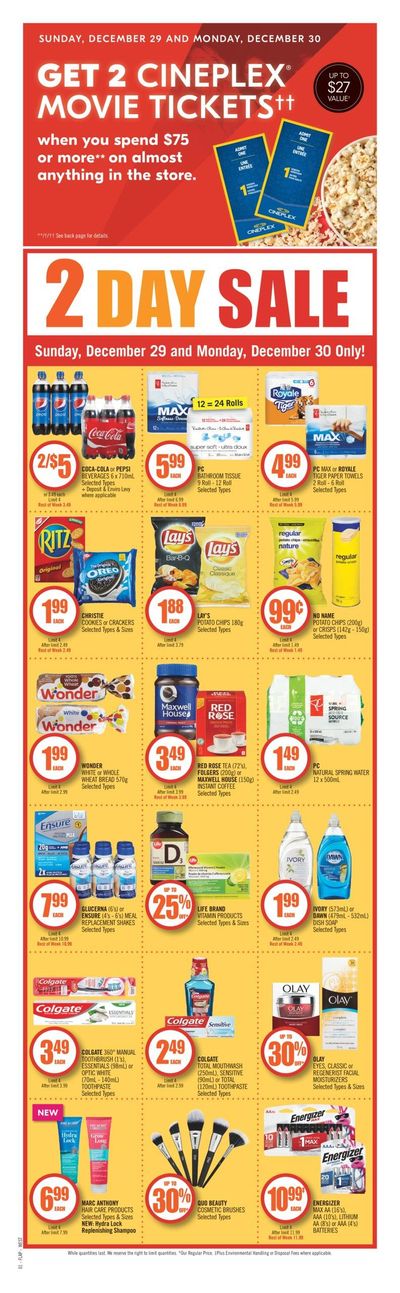 Shoppers Drug Mart (West) Flyer December 28 to January 3
