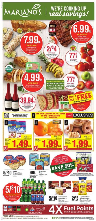 Mariano’s Weekly Ad Flyer December 2 to December 8