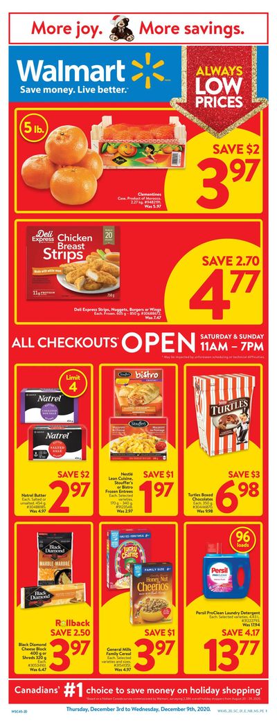 Walmart (Atlantic) Flyer December 3 to 9