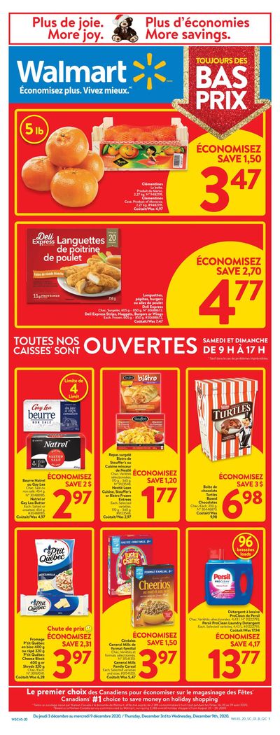 Walmart (QC) Flyer December 3 to 9