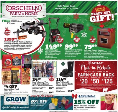 Orscheln Farm and Home Weekly Ad Flyer December 2 to December 6