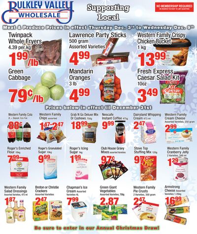 Bulkley Valley Wholesale Flyer December 3 to 9