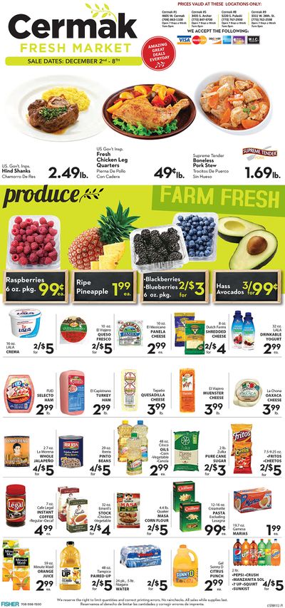 Cermak Fresh Market (IL) Weekly Ad Flyer December 2 to December 8, 2020