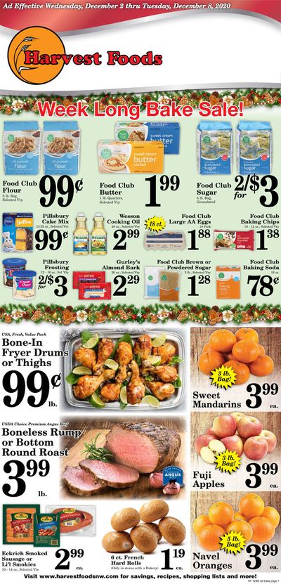 Harvest Foods Weekly Ad Flyer December 2 to December 8, 2020