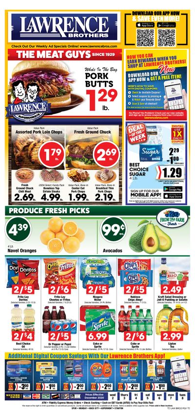 Lawrence Bros Weekly Ad Flyer December 2 to December 8, 2020