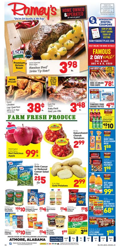 Ramey's Weekly Ad Flyer December 2 to December 8, 2020