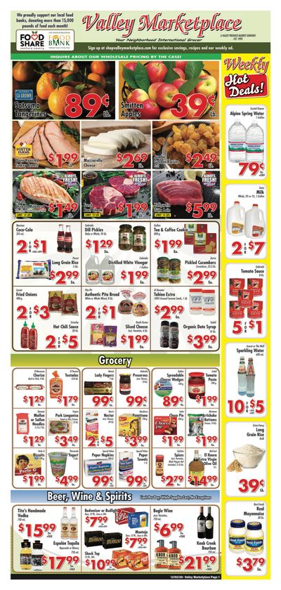 Valley Marketplace Weekly Ad Flyer December 2 to December 8, 2020