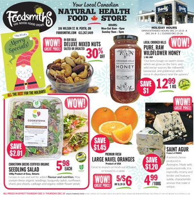 Foodsmiths Flyer December 3 to 10