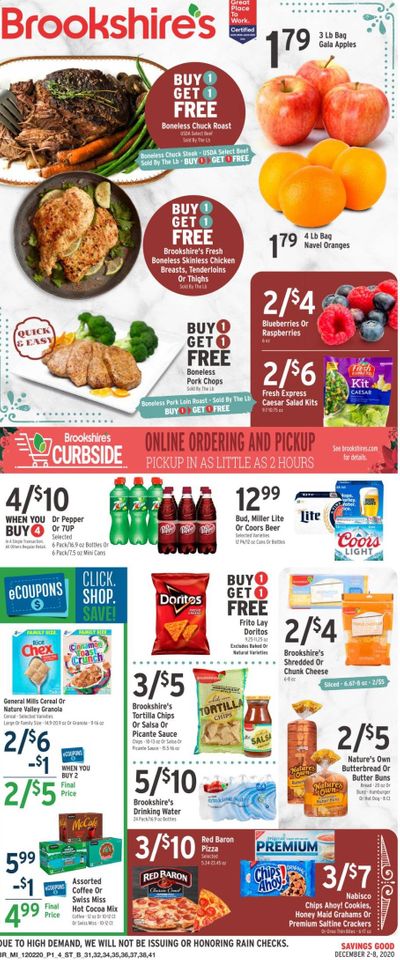 Brookshires Weekly Ad Flyer December 2 to December 8