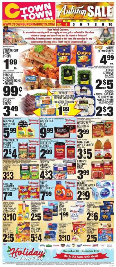 C-Town Weekly Ad Flyer December 4 to December 10