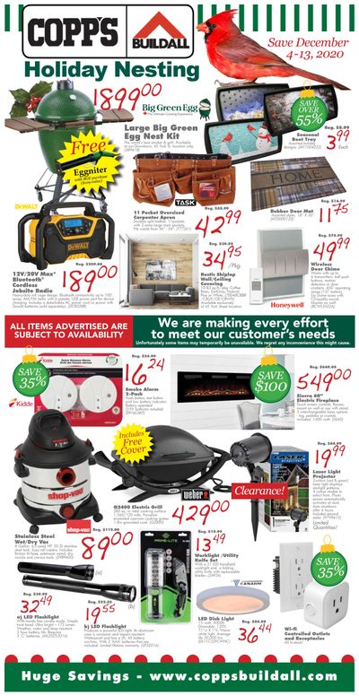 COPP's Buildall Flyer December 4 to 13