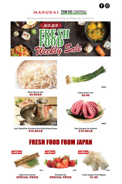 Marukai Weekly Ad Flyer December 3 to December 9, 2020