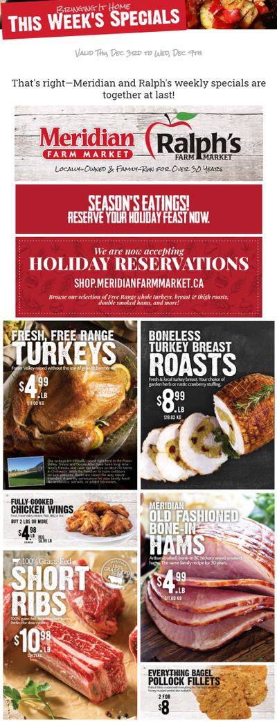 Meridian Farm Market Flyer December 3 to 9