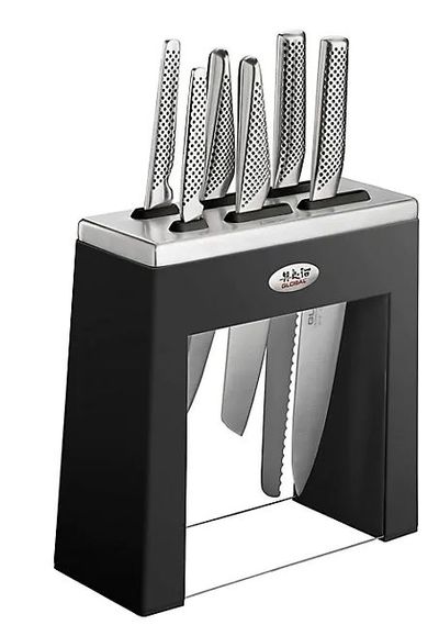 Global Kabuto 7-Piece Knife & Block Set For $760.00 At Hudson's Bay Canada