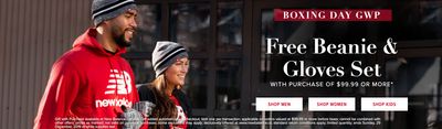 New Balance Canada Boxing Day Sale: FREE Beanie & Glove Set + Save Up to 30% Off Sale