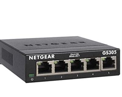 NETGEAR 5-Port Gigabit Ethernet Unmanaged Switch (GS305) - Desktop, Sturdy Metal Fanless Housing For $19.49 At Amazon Canada