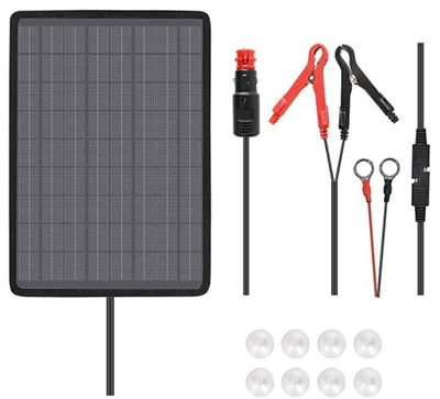Renogy 10W 12V Portable Solar Panel Battery Maintainer Trickle Charger with Lighter Plug, Alligator Clips, and Battery Cables For $29.99 At Amazon Canada