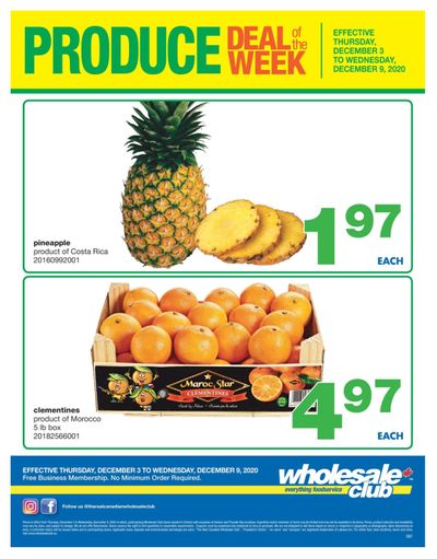 Wholesale Club (ON) Produce Deal of the Week Flyer December 3 to 9