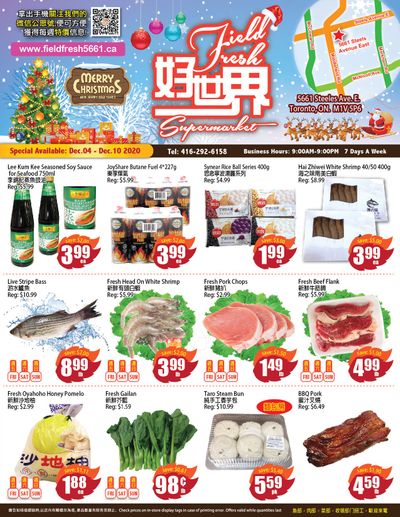 Field Fresh Supermarket Flyer December 4 to 10