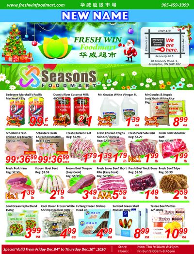 Seasons Food Mart (Brampton) Flyer December 4 to 10