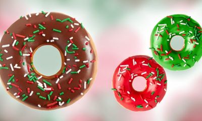 Holiday Sprinkles Doughnut-Red & Green Minis at Krispy Kreme