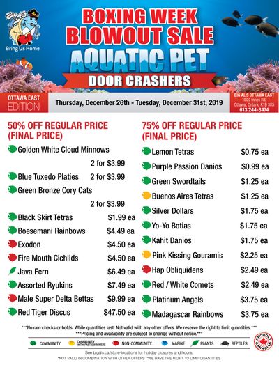 Big Al's (Ottawa East) Weekly Specials December 26 to 31