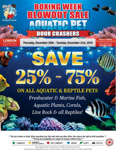 Big Al's (London) Weekend Specials December 26 to 31
