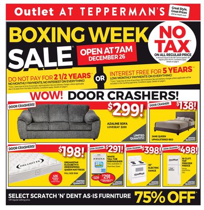 Outlet at Tepperman's Boxing Week Sale Flyer December 26 to 31