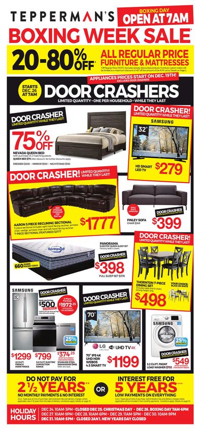 Tepperman's Boxing Week Sale Flyer December 26 to 31