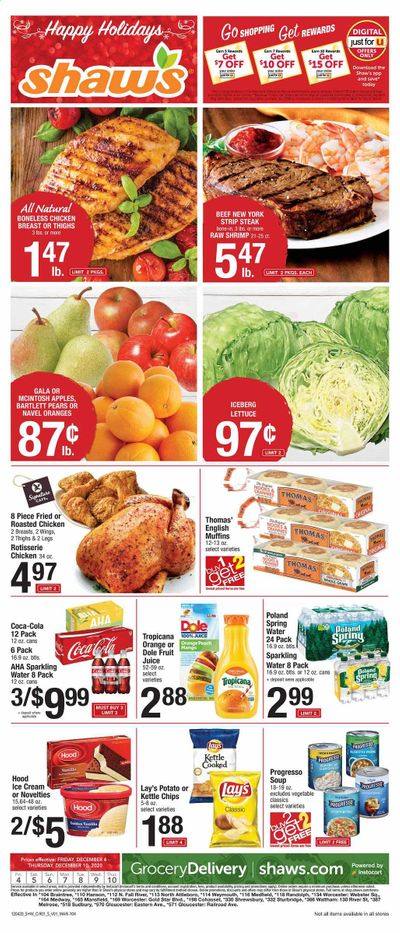 Shaw’s (MA, ME, NH, RI, VT) Weekly Ad Flyer December 4 to December 10