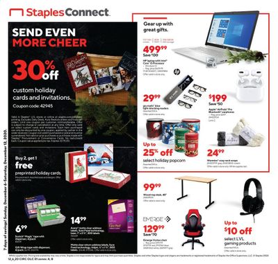 Staples Weekly Ad Flyer December 6 to December 12
