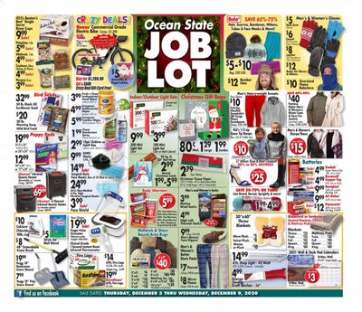 Ocean State Job Lot Weekly Ad Flyer December 3 to December 9