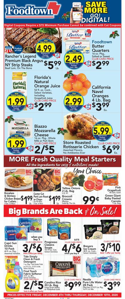 Foodtown Holiday Hanukkah Weekly Ad Flyer December 4 to December 10, 2020