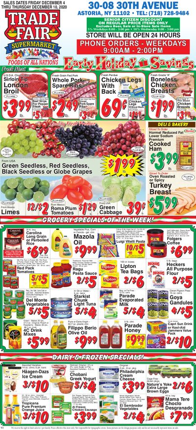 Trade Fair Supermarket Weekly Ad Flyer December 4 to December 10, 2020