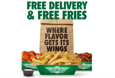 Get Free Fries and Free Delivery with $15+ Online or In-App Orders at Wingstop