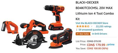 Amazon Canada Holiday Deals: Save 36% on BLACK+DECKER 20V MAX Lithiuim Ion 4 Tool Combo Kit + 37% on VTech 5″ Digital Video Baby Monitor + More HOT Offers