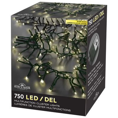 Kurt S. Adler Multifunction LED Cluster Lights (ZBYAD1007WW) - 750 Lights On Sale for $19.99 (Save $20.00) at Best Buy Canada