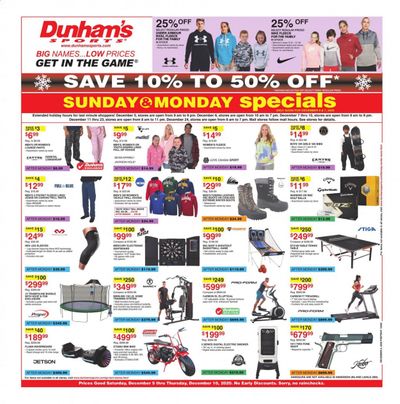 Dunham's Sports Weekly Ad Flyer December 5 to December 10