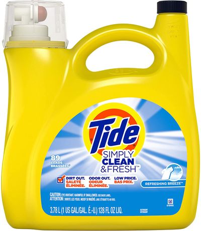 Tide Simply Clean and Fresh Liquid Laundry Detergent, Refreshing Breeze, 89 Loads On Sale for $ 8.97 at Amazon Canada