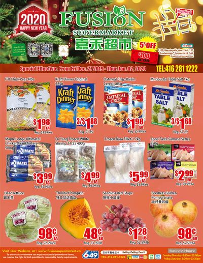 Fusion Supermarket Flyer December 27 to January 2