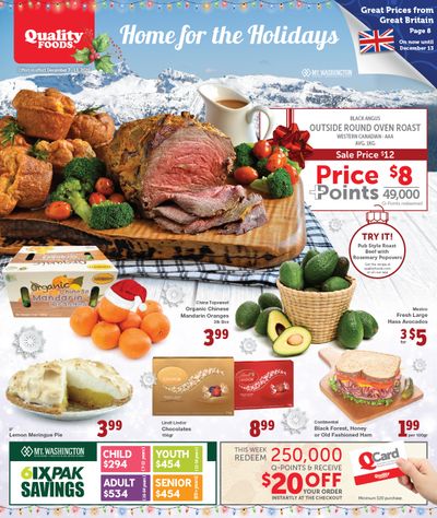 Quality Foods Flyer December 7 to 13