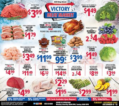 Victory Meat Market Flyer December 8 to 12