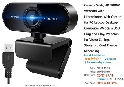 Amazon Canada Holiday Deals: Save 32% on Webcam with Microphone + 32% on SANSI 100W RGB LED Flood Light with Plug + More HOT Offers